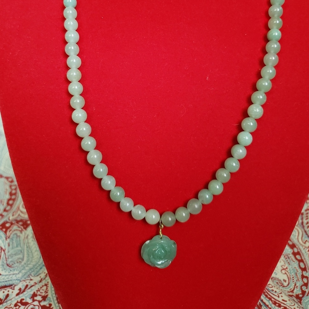 Jade Rose Necklace